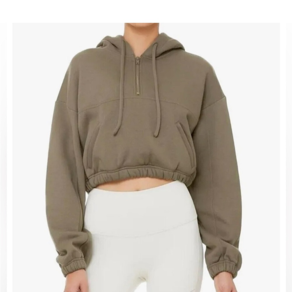 Alo Yoga Stadium Half Zip Hoodie, Size Small
